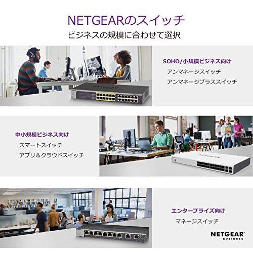 値下 NETGEAR 卓上型コンパクトアンマネージスイッチングハブ GS316P ギガビット 16ポート (PoE+ 16ポート 115W) 静音ファ