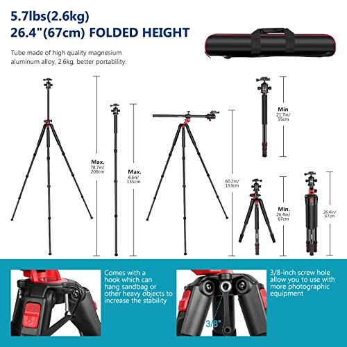 最高の品質のNEEWER 200cm カメラ三脚一脚 アルミ合金製 ArcaタイプQR