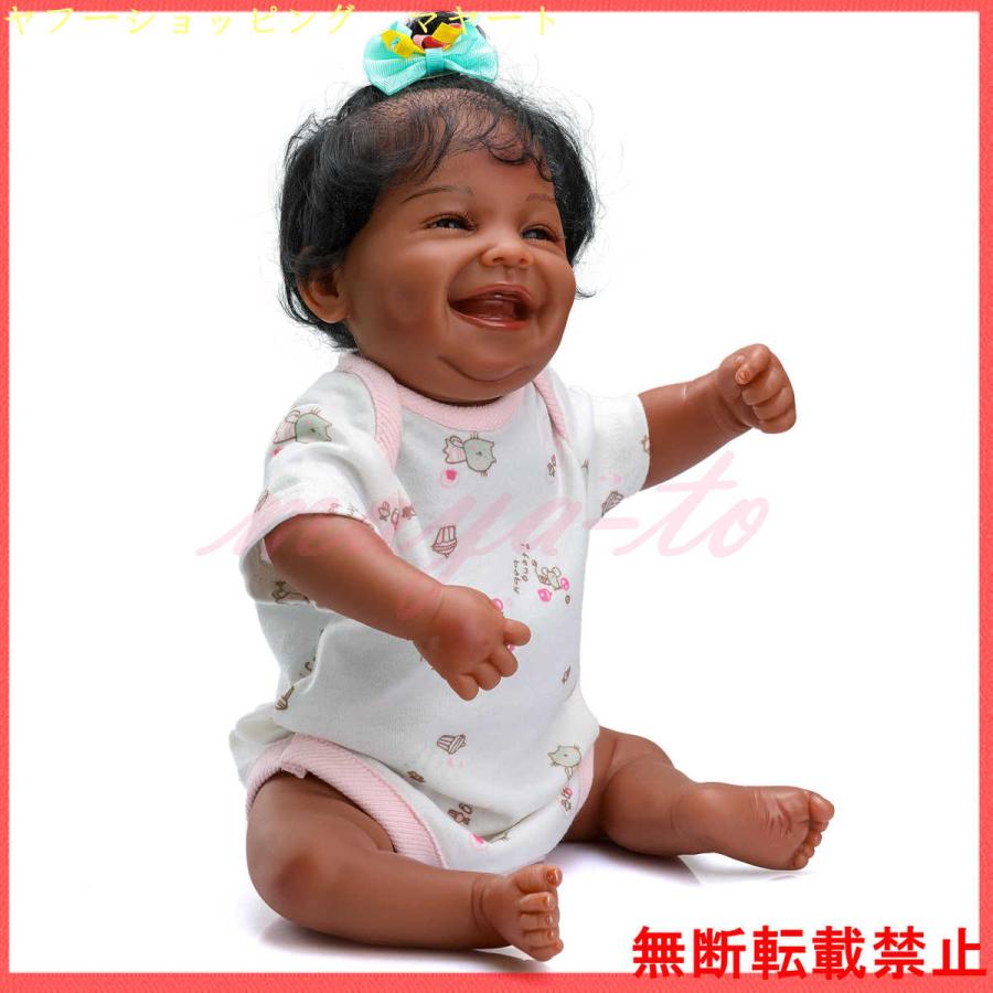 リボーンドール 人形 49センチ 女の子 黒い肌 入浴可能 衣装付き シリコーン 赤ちゃん 抱き人形 最新最全の Themtransit Com