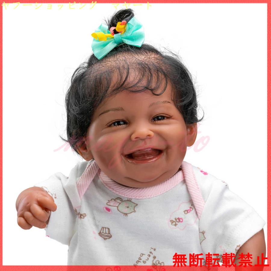 リボーンドール 人形 49センチ 女の子 黒い肌 入浴可能 衣装付き シリコーン 赤ちゃん 抱き人形 最新最全の Themtransit Com