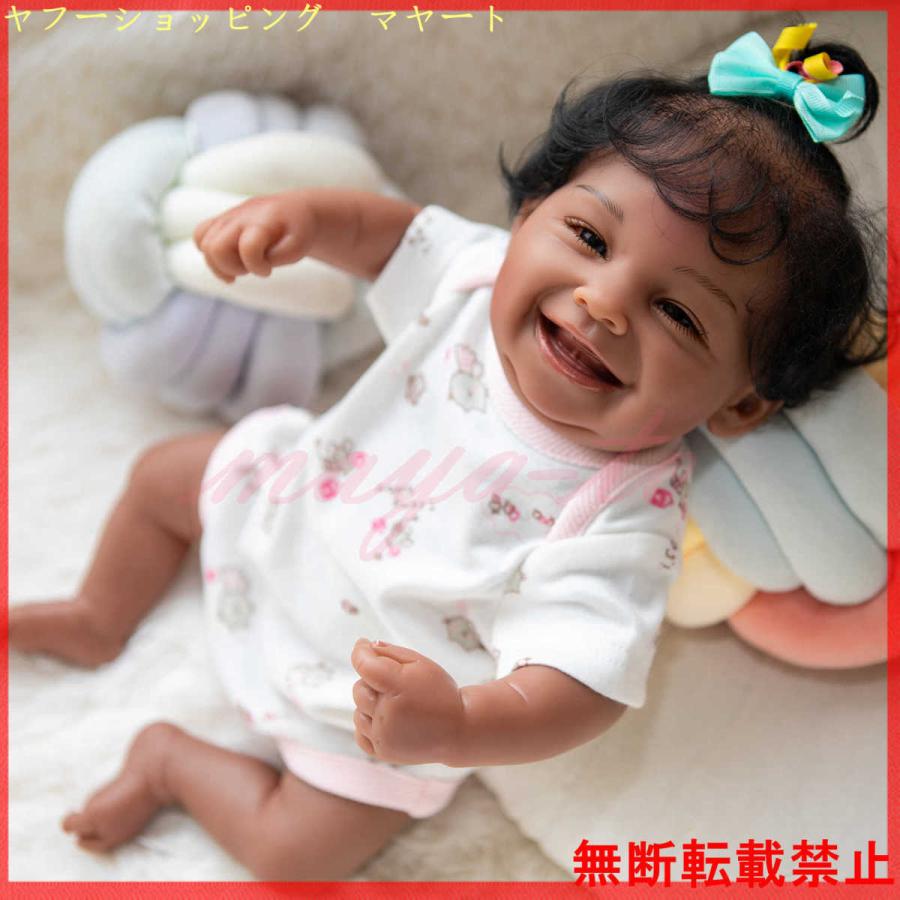 リボーンドール 人形 49センチ 女の子 黒い肌 入浴可能 衣装付き シリコーン 赤ちゃん 抱き人形 最新最全の Themtransit Com