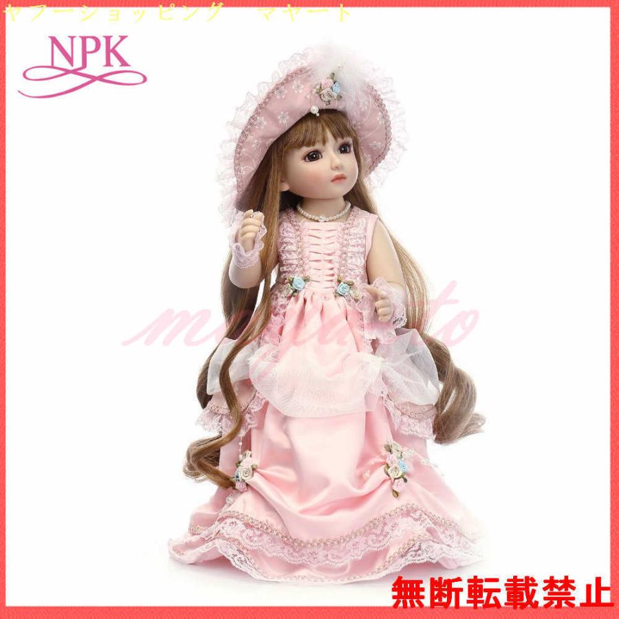 リボーンドール 人形 赤ちゃん シリコーン かわいい ロングヘア 女の子 45センチ