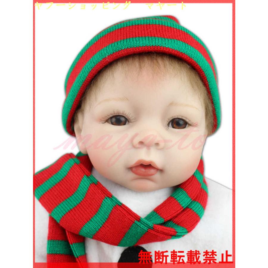 リボーンドール 人形 赤ちゃん シリコーン 布 55cm ショートヘア