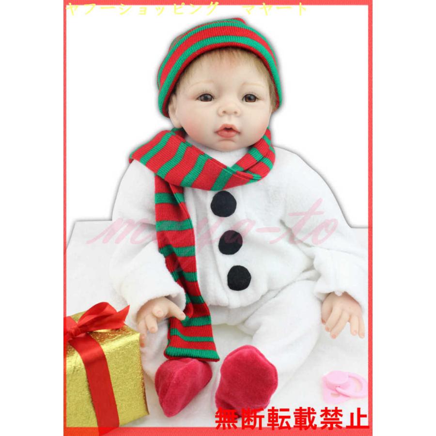 リボーンドール 人形 赤ちゃん シリコーン 布 55cm ショートヘア