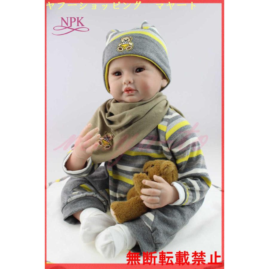 リボーンドール 人形 赤ちゃん シリコーン 布 55cm リアル 抱き人形