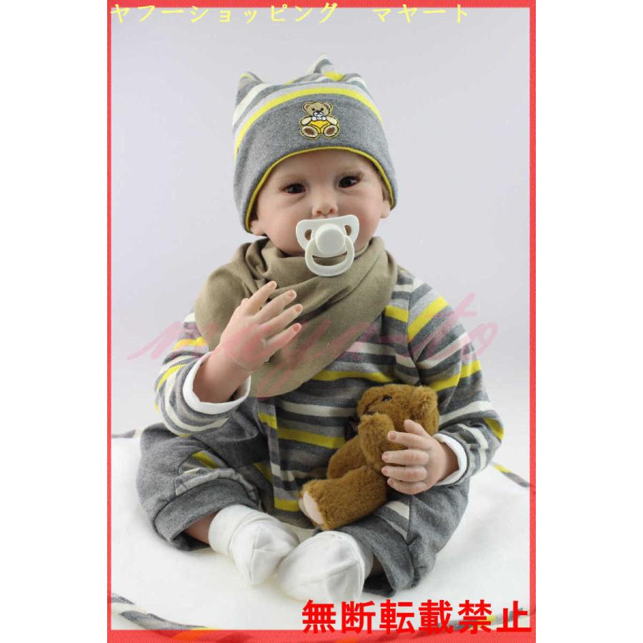 リボーンドール 人形 赤ちゃん シリコーン 布 55cm リアル 抱き人形
