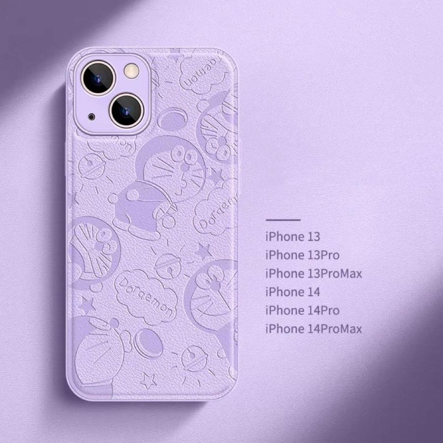 iPhone14対応携帯ケースProMaxドラえもん保護カバーエンボス皮紋13 pm