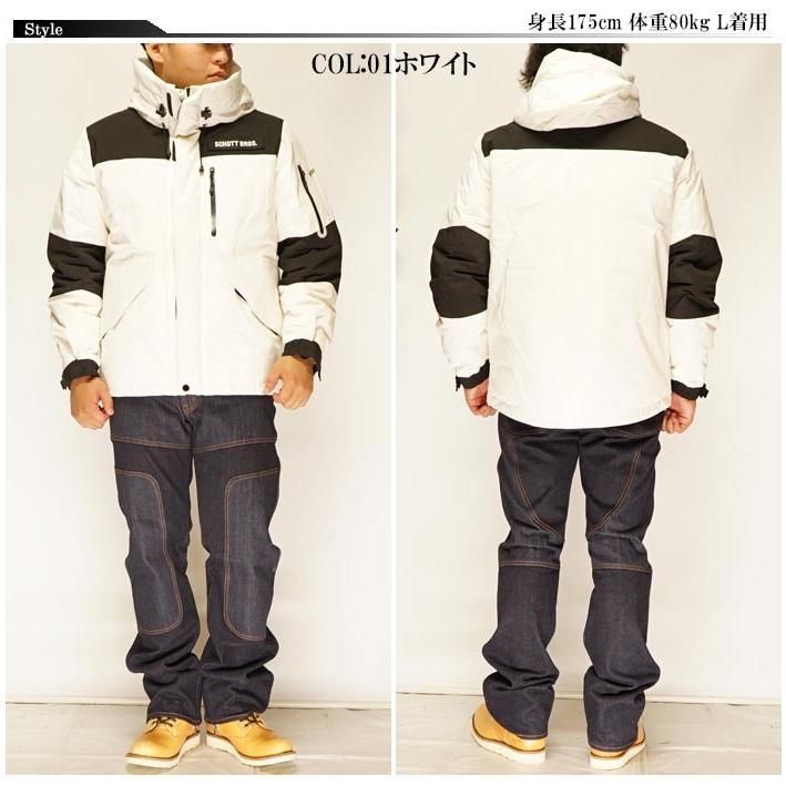 Schott ダウンジャケット アノラックパーカー （F）白×黒 極美品 カジュアル期間限定セール】定価37400円を20%OFFセール[SALE] Schott