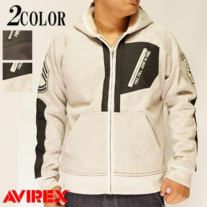 Avirex アヴィレックス 長袖 ニット ボア ボンディング スウェット ジャケット パーカー メンズ 送料無料 Avirexから新 ジーンズプラザ摩耶葛西店 通販 Yahoo ショッピング