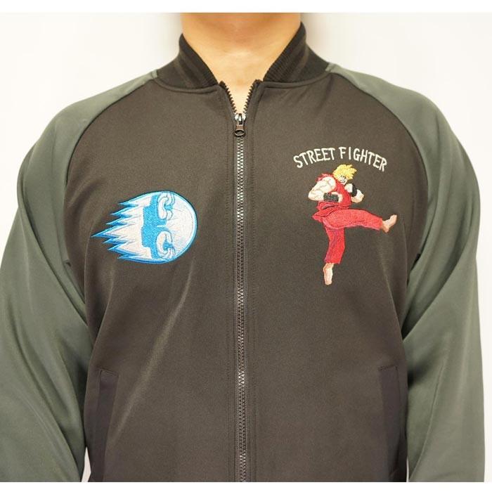 ストリートファイター 2 スカジャージ 錦 コラボ 総刺繍 メンズ 和柄