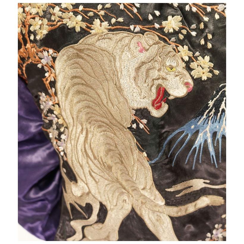 花旅楽団 ハナタビガクダン 和柄 スカジャン メンズ 総刺繍