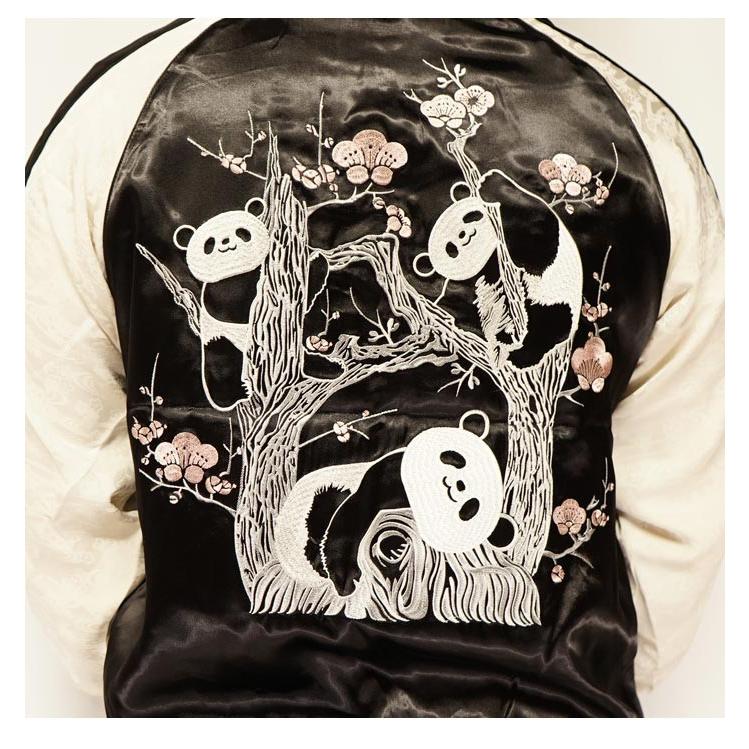 JAPANESQUE ジャパネスク 和柄 スカジャン メンズ レディース 枝垂れ桜