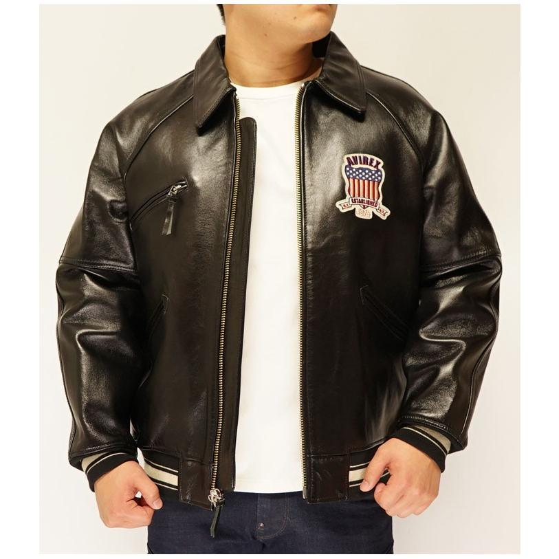 AVIREX アヴィレックス シグネチャー バーシティー ラムレザー