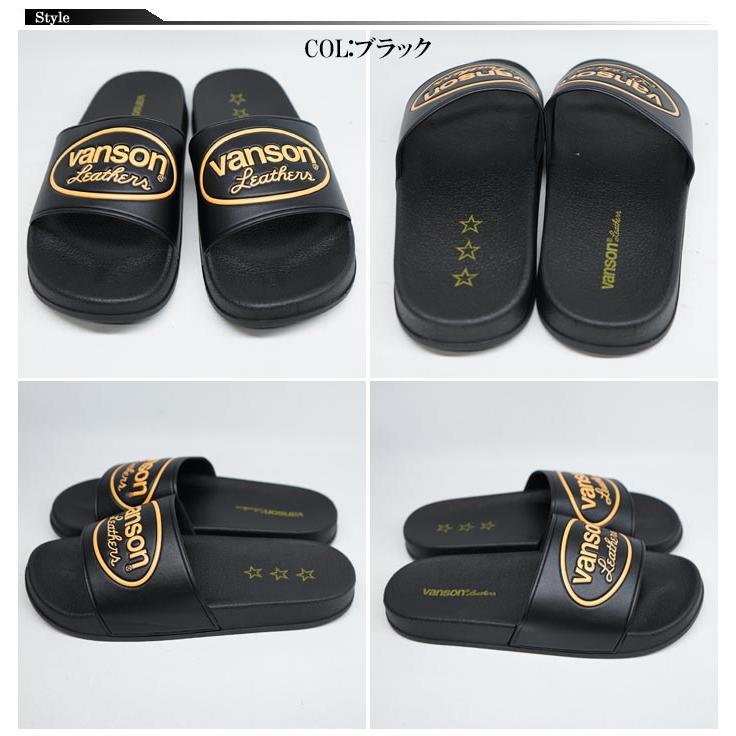VANSON（バンソン） サンダル シャワーサンダル エンボス加工ロゴ NVSK