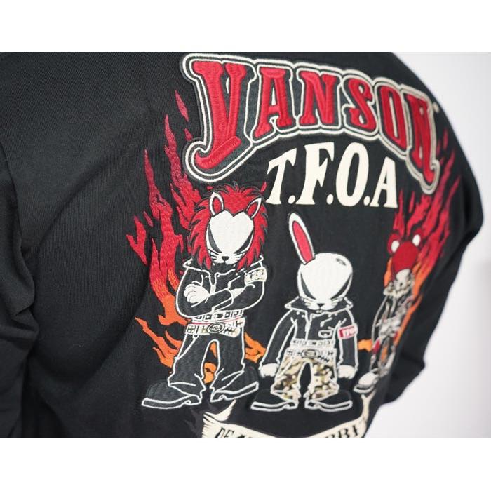 VANSON バンソン × クローズ × WORST T.F.O.A デスラビット 刺繍 ロング Tシャツ メンズ CRV-2029 :