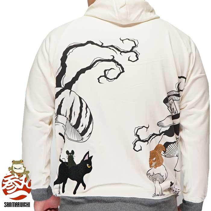 Lin 和柄 長袖 メンズ パーカー 黒猫のlamyとネズミのearl ラミ アール 参丸一 サンマルイチ Alp Alp ジーンズプラザ摩耶葛西店 通販 Yahoo ショッピング