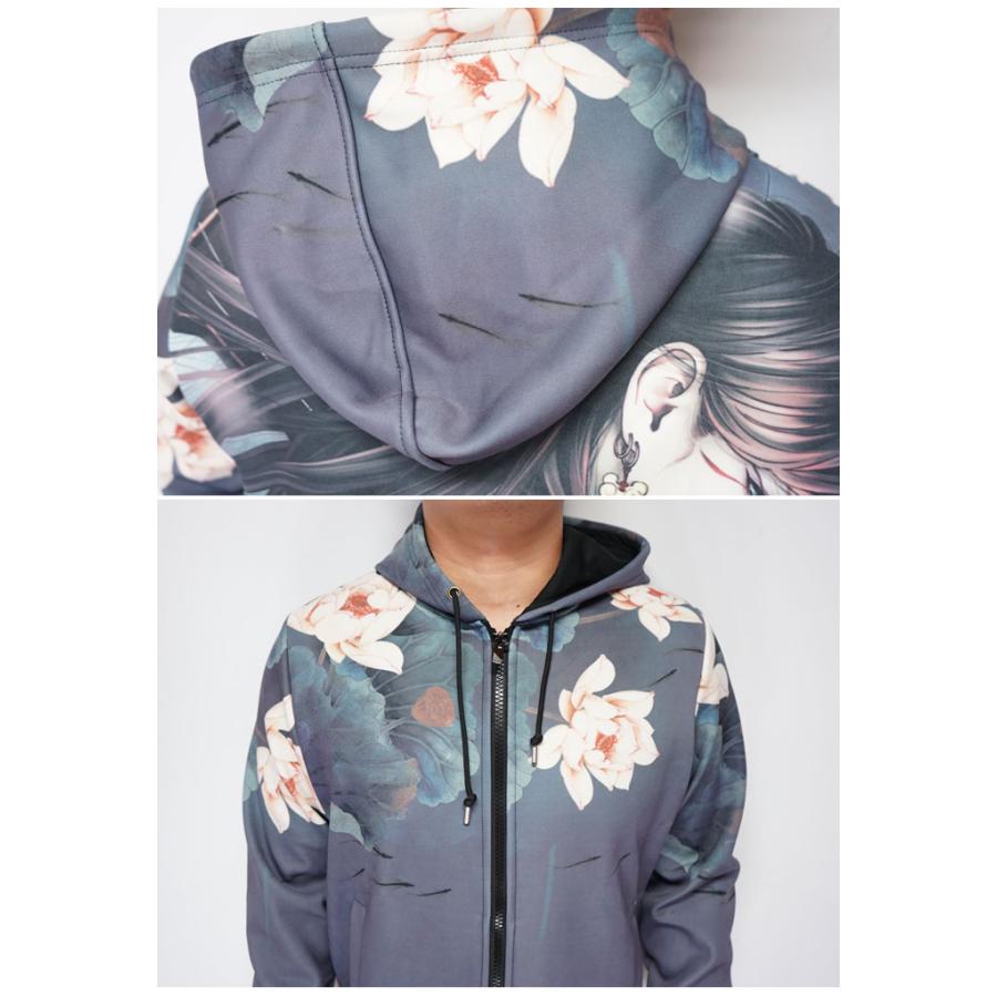 衣櫻 ころもざくら 和柄 パーカー メンズ 肉厚のスポーツ ボンディング