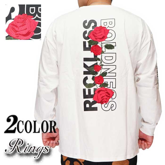 Rings リングス ロンT メンズ ローズ 刺繍 ロゴ 111803【Rings