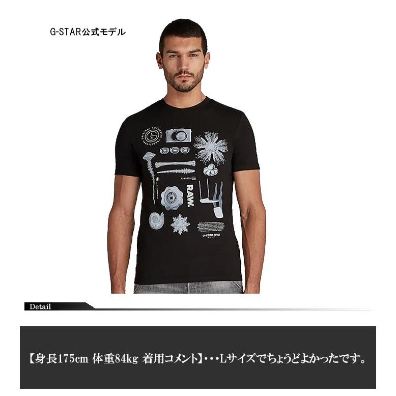 ジースター ロウ G-STAR RAW Tシャツ 半袖 メンズ OBJECT RAW. SLIM T-Shirt D19270-336｜mayakasai｜08