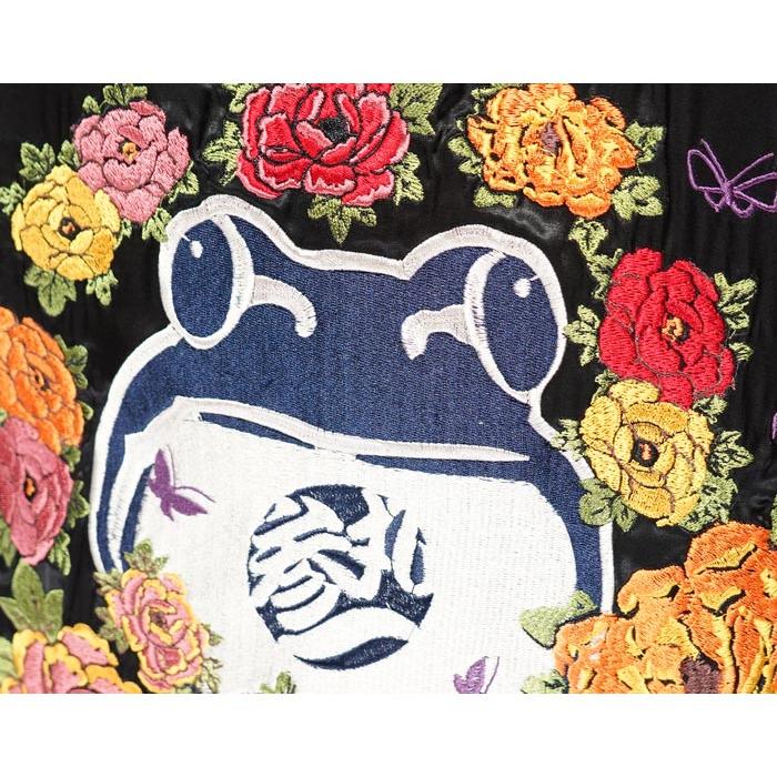 参丸一　サンマルイチ　スウェット　スカジャン　刺繍　カエル　和柄 参丸一 サンマルイチ 和柄 スカジャン メンズ 牡丹蛙 総刺繍 SOP-50016