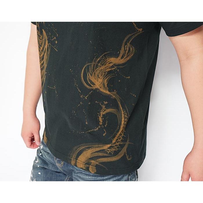羽水 うすい 和柄 Tシャツ 手描き メンズ 龍 半袖 21ry : ジーンズ