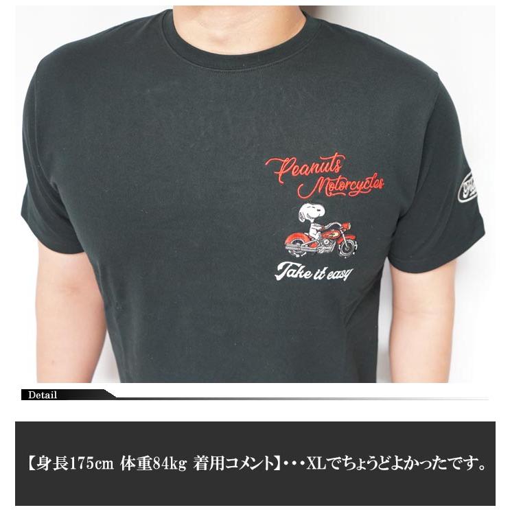 Flag staff（フラッグスタッフ） スヌーピー コラボ Tシャツ 半袖 刺繍