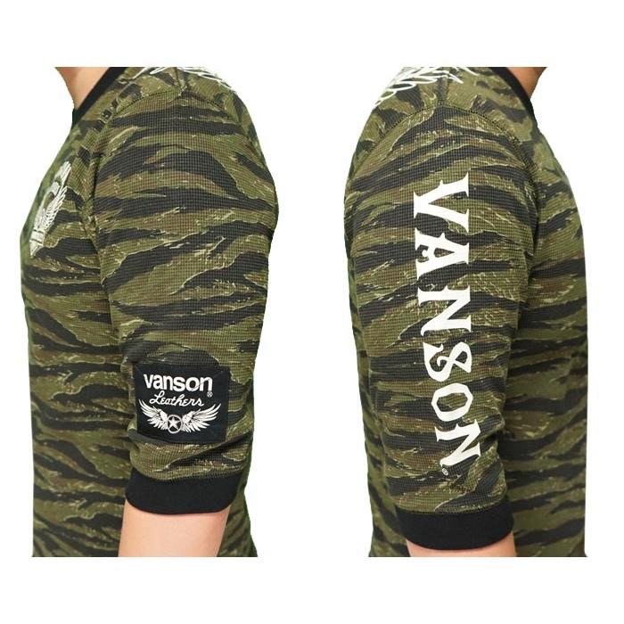 VANSON（バンソン） VANSON Tシャツ 6分袖 メンズ サーマル NVLT-2109
