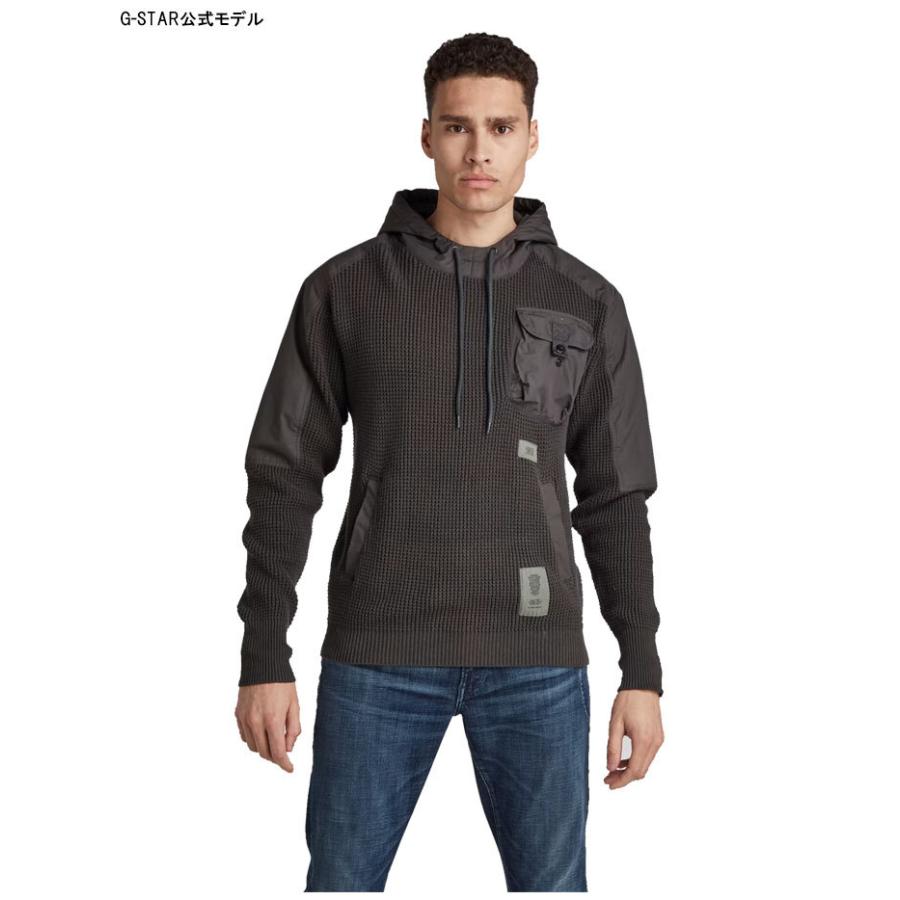 特売格安 ジースター ロウ G Star Raw ニット セーター メンズ Woven Mix Hooded Knit D681 C868 正規品安心保証 Zephyr Tg