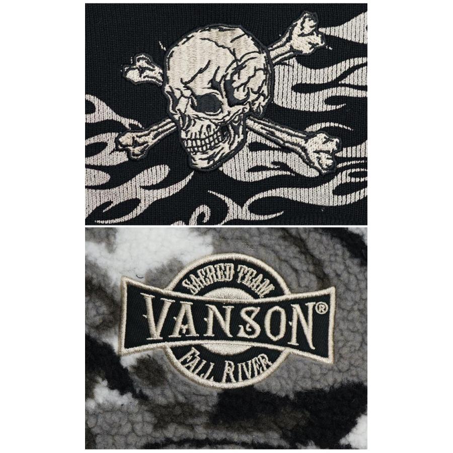 返品不可】 VANSON バンソン ネックウォーマー スカル リバーシブル メンズ 防寒具 ボア NVNW-2102 ウエア 