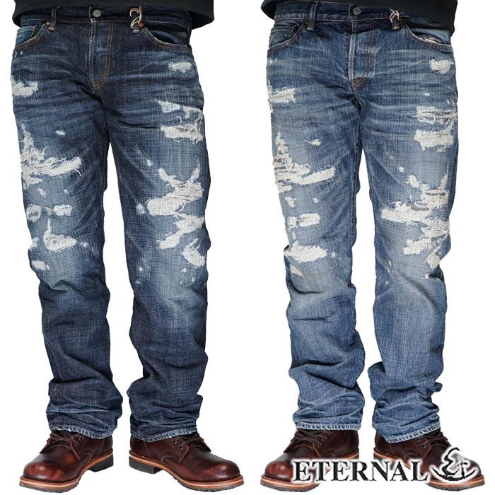 ETERNAL エターナル ジーンズ ローライズ リメイク ストレート デニム