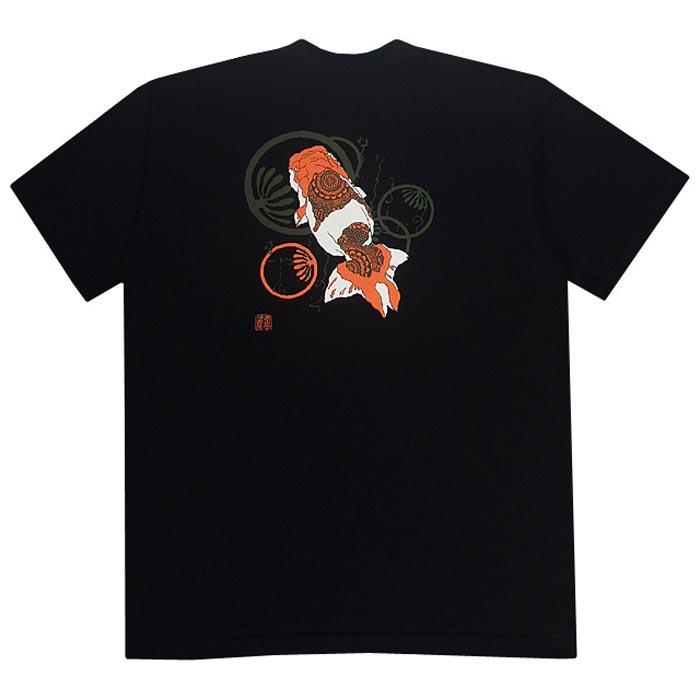 Wajin[工房倭人] 和柄 Tシャツ 半袖 メンズ 日本製 らんちう クリック