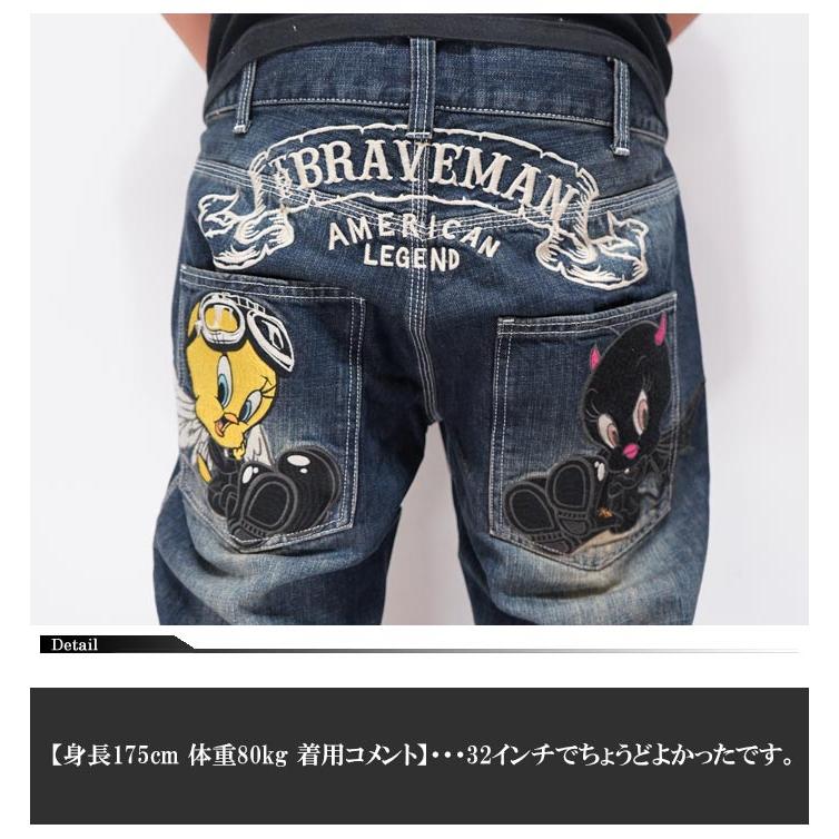 ジーンズ ルーニー・テューンズ THE BRAVEMAN ブレイブマン ルーニーテューンズ コラボ トゥィーティー