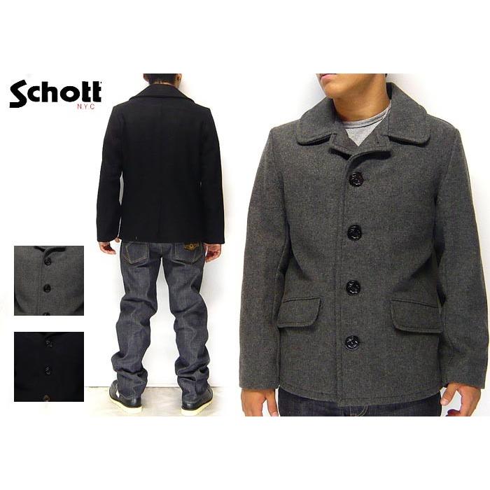 極美品/40サイズ✨schott コート　756US 7178 ネイビー Schott(ショット)MADE in USA・756US「24ozウール」シングル
