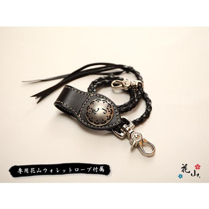 花山 花山[かざん] 龍金襴 レザーロングウォレット 和柄 : ジーンズ