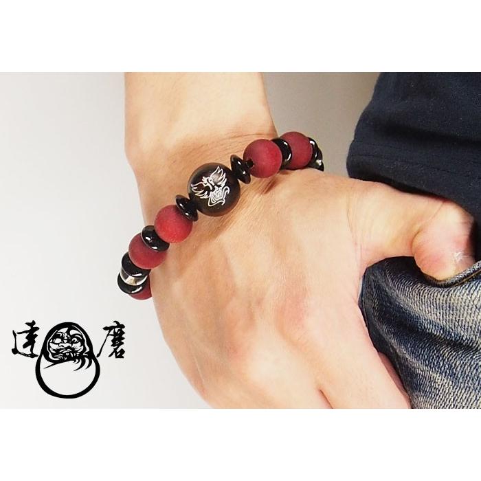 達磨[だるま] 朱雀 腕輪念珠 和柄ブレスレット/日本製/数珠/DAJ0003-28