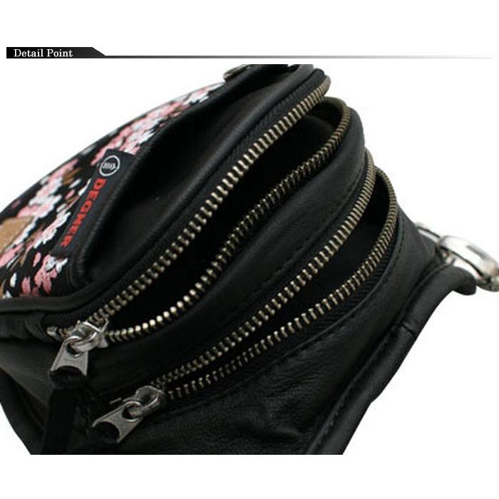 花山[かざん] 京桜 チョークバッグ/BAG/鞄/和柄/本革/5S-W2K/送料無料