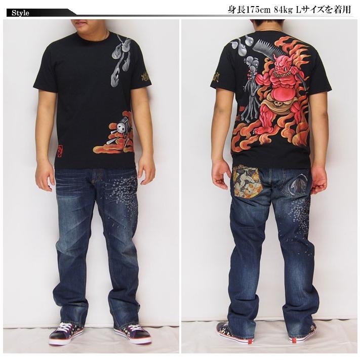 羽水[うすい] 赤鬼 手描き 和柄Tシャツ/半袖/rase01/送料無料 羽水[うすい] 赤鬼 手描き 和柄Tシャツ/半袖/rase01/送料無料