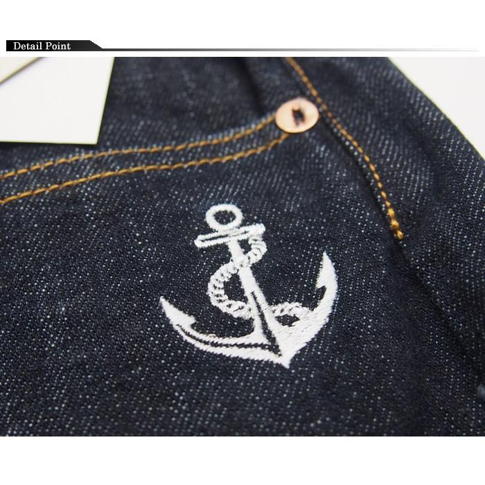 海賊ワンピース[ONEPIECE] 麦わらの一味 海賊旗 デニムパンツ/ジーンズ