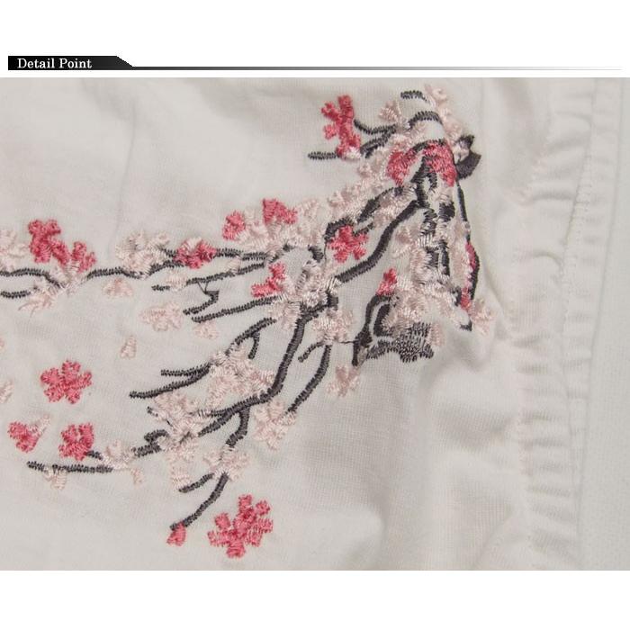 ジャパネスク レディース 桜刺繍 ちりめん斜めライン 和柄モックドレス/4RSD-602/送料無料 ジャパネスク レディース 桜刺繍 ちりめん斜めライン 和柄モックドレス