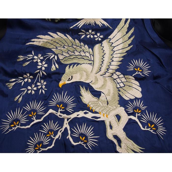 SKULL WORKS / 使用感/リバーシブル/鷹/スカジャン/M/レーヨン/NVY// 残りMサイズ以下セール】定価30250円を50%OFFセール[SALE] SKULL WORKS