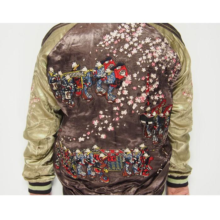 花旅楽団[ハナタビガクダン] 狐の嫁入り 刺繍 リバーシブル 和柄