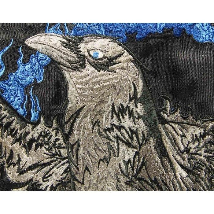 花旅楽団[ハナタビガクダン] 八咫烏柄刺繍 リバーシブル 和柄