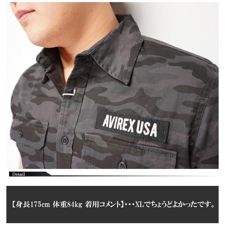 AVIREX（アヴィレックス） 半袖 ファティーグ カーキ シャツ 6175093