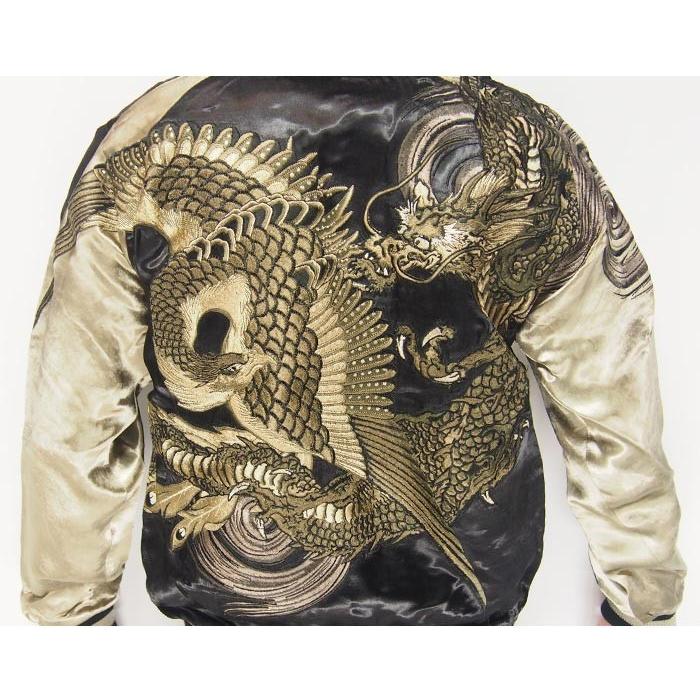 花旅楽団[ハナタビガクダン] 鳳龍図 リバーシブル 和柄スカジャン/SSJ