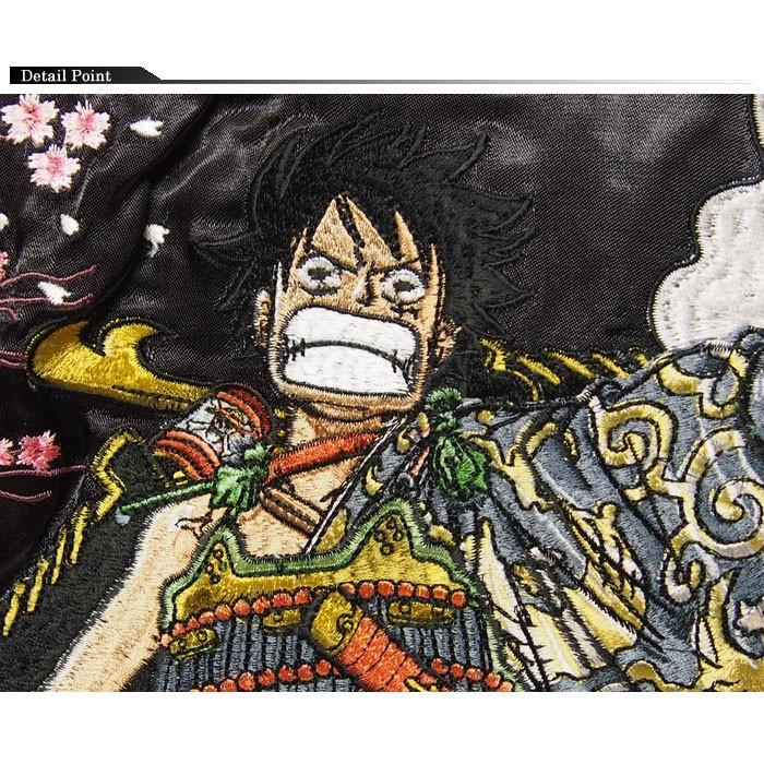 未使用　ワンピース　ルフィ　スカジャン　ニカ　手配書　リバーシブル　M ONE PIECE ルフィ手配書 総刺繍 リバーシブル スカジャン