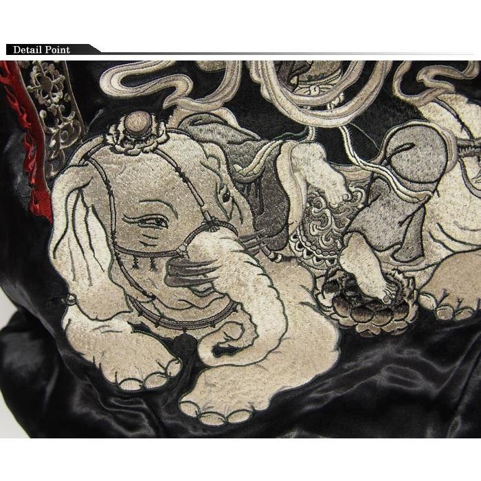 SATORI satori[さとり] 普賢菩薩 刺繍 リバーシブル 和柄スカジャン