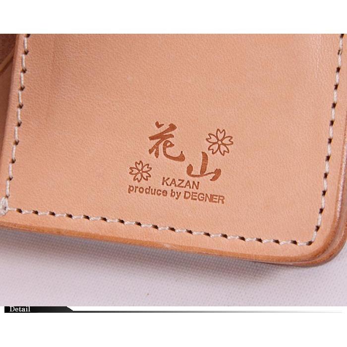 花山 花山[かざん] 都桜金襴 桜型抜き レザーミドルウォレット 和柄/本