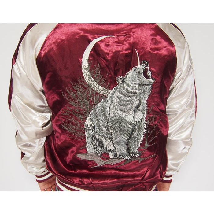 朧[おぼろ] 熊 刺繍 和柄 スカジャン/華鳥風月/983824/送料無料