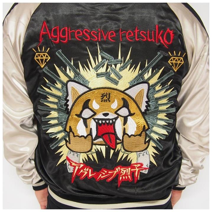 アグレッシブ烈子 スカジャン L サンリオ キャラ テンストライク ワンサイズのみ定価25080円を15%OFFセール[SALE] サンリオ×スイッチ