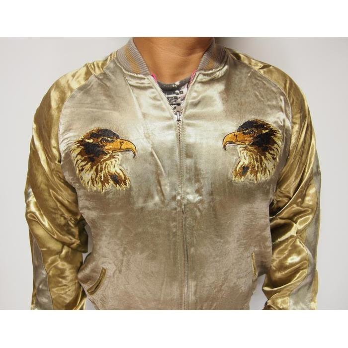 SATORI satori[さとり] 大鷲 刺繍 リバーシブル 和柄スカジャン/GSJR